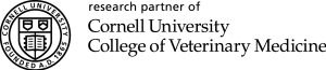 Logo of Cornell University Founded A.D. 1865; Research partners of Cornell University College of Veterinarian Medicine